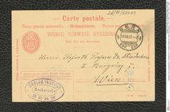 Nachlass Franz Steindachner, Postkarte von Theophil Studer an Franz Steindachner (10.12.1907), Inv.Nr. 524.01, Seite 1